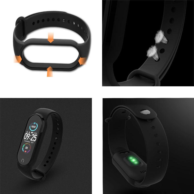 Подходит для Xiaomi Band 5 Силиконовый ремешок NFC Умный браслет Спортивный Мягкий Безопасный для кожи Износостойкий Водонепроницаемый Дышащий