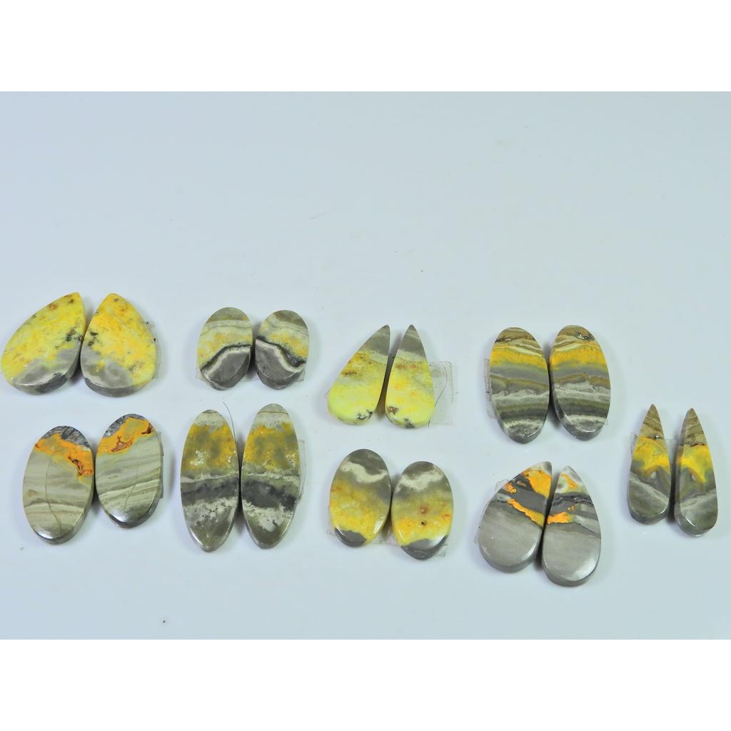 15-25 ММ Натуральный Яшма Шмель Пара Микс Кабошон Драгоценный камень 09 Лот Пар C-747