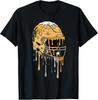 Football Helmet Black and Gold Ice Cream Drip Boys Kids T-Shirt Unisex T-Shirt