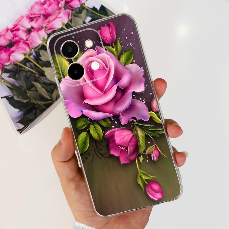 Для Vivo Y28 4G Чехол V2352 Милый Кот Панда Расписная Крышка Мягкий Силиконовый Чехол для Телефона Для Vivo Y28 Y 28 VivoY28 4G Funda 6.68'' Coque