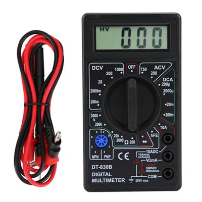 DT 830B Многофункциональный Портативный ЖК-цифровой Мультиметр Ампер Вольт Ом Тестер Вольтметр Омметр Измеритель DT 830B Черный