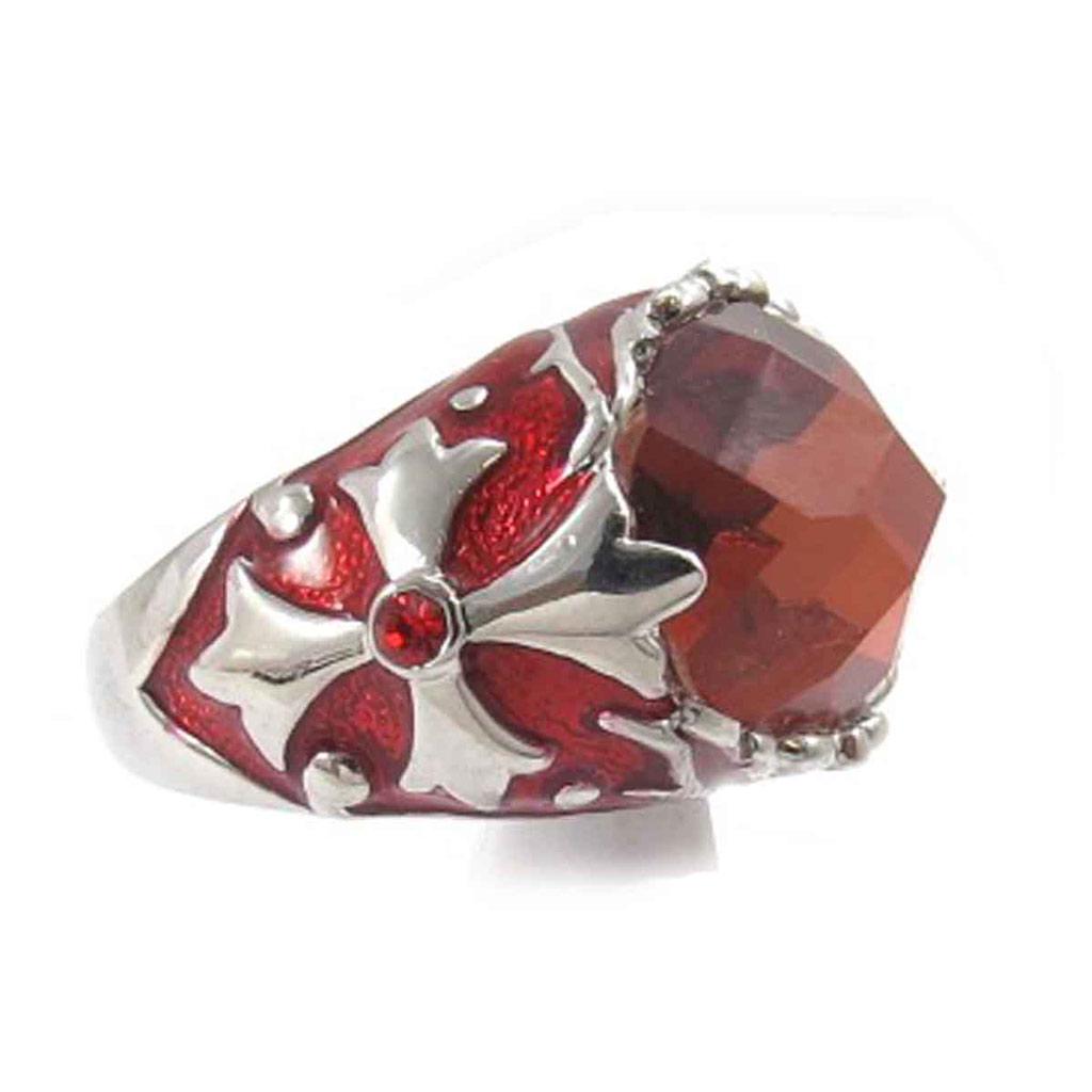 Дизайнерское кольцо 'Scarlett' красное