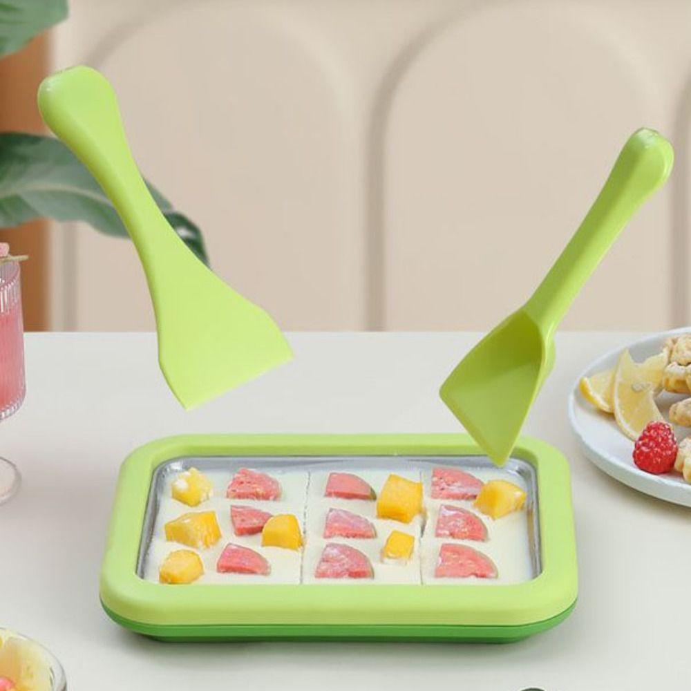 Rectangular Freezing Yogurt Maker 304 Stainless Steel Cold Yogurt Plate Ice Cream Roll Maker Kids