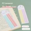 PET Transparent Sticky Note Strips: Colorful Index Labels for Students and Reading Highlights