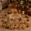 Holiday Countdown Calendar 24 Days Christmas Advent 2026 with Mini Corgi Figurines, Festive Desk Decoration for Kids Dog Lovers, Cute Ornaments