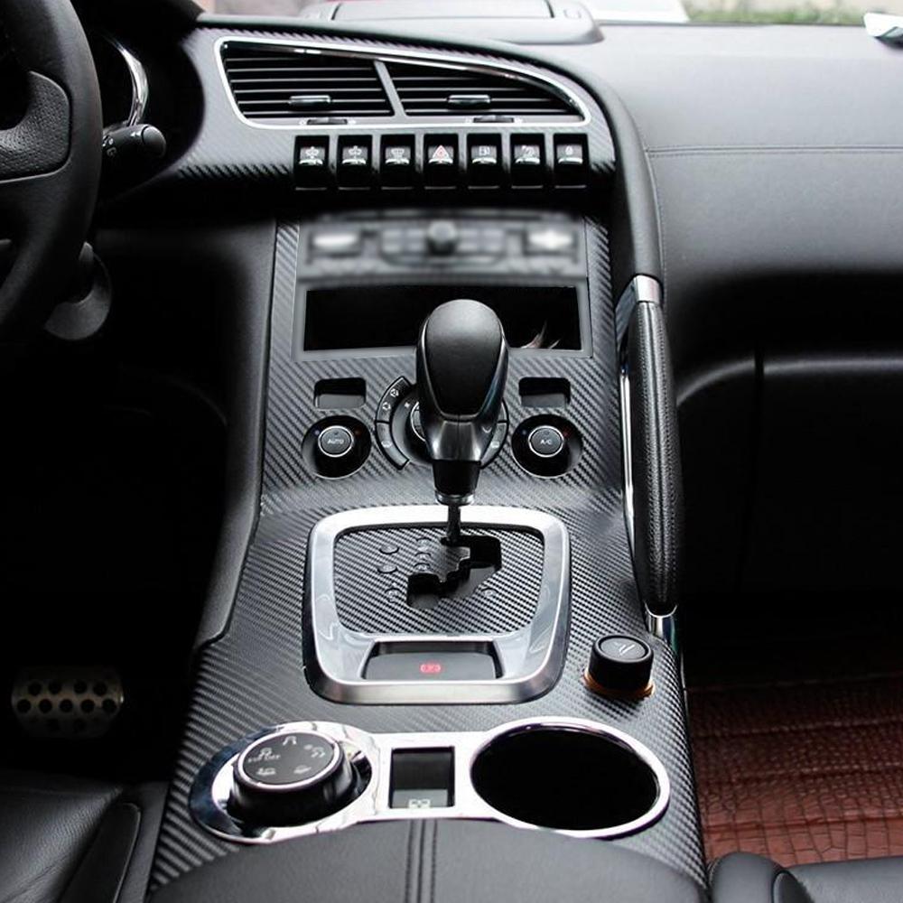 Carbon Fiber For Peugeot 3008 2009-2016 Car Film Interior Sticker Center Console Gear Dashboard Air Door Handle Lift Panel