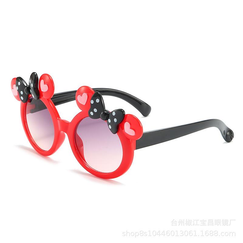 Детские солнцезащитные очки Солнцезащитные очки Детские бантики Мультфильм Милые девушки Солнцезащитные очки
