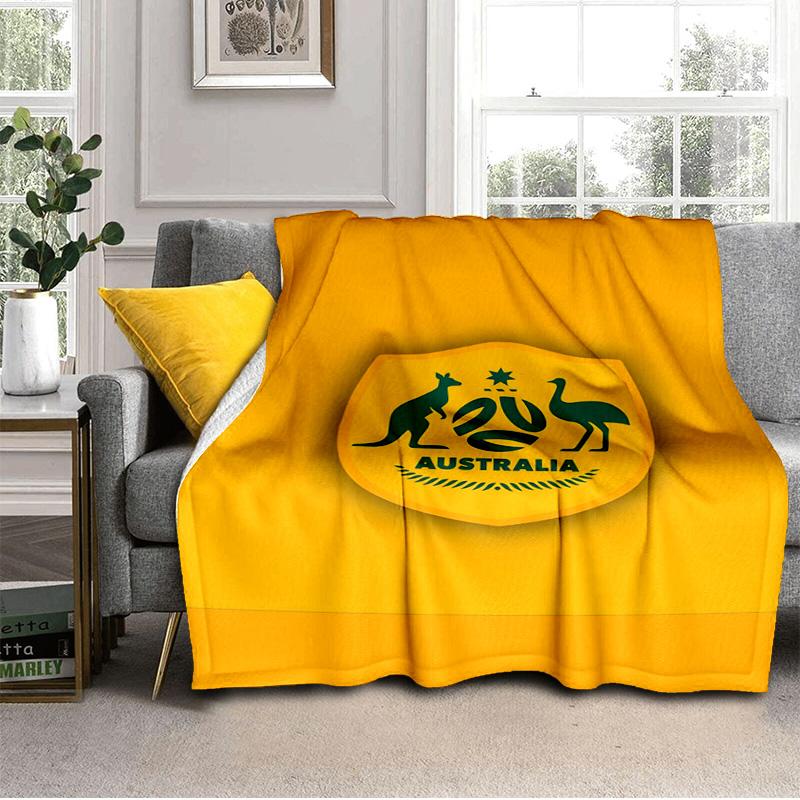 Australia Coat Of Arms Emblem Blanket Suitable for Sofas, Beds, Offices, And Camping - Perfect Gift for Halloween Christmas