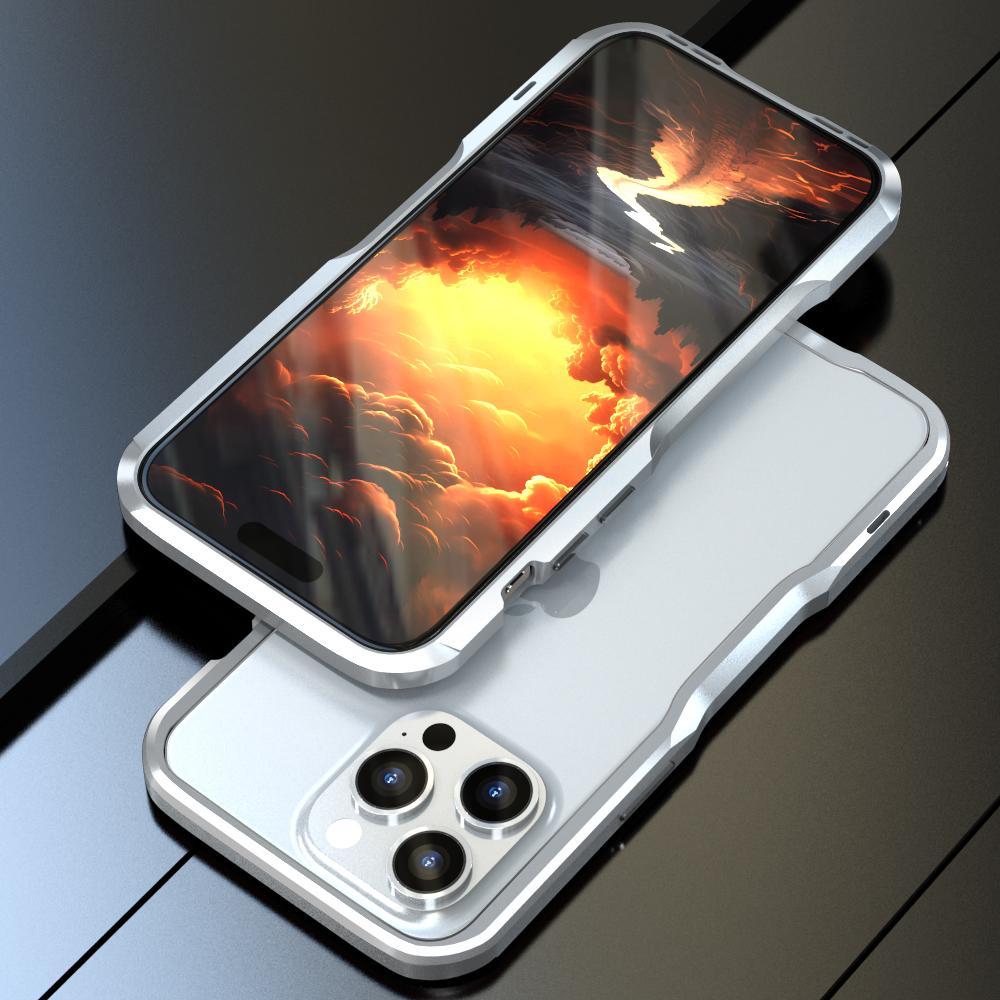 Бронированный чехол для IPhone 15 14 Pro Max 14 15 Plus 14 Pro противоударный металлический каркасный бампер необычный алюминиевый чехол