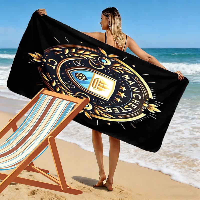Manchester City F.C Print Beach Towel, Large Soft Quick Dry Towel for Beach Camping Swimming