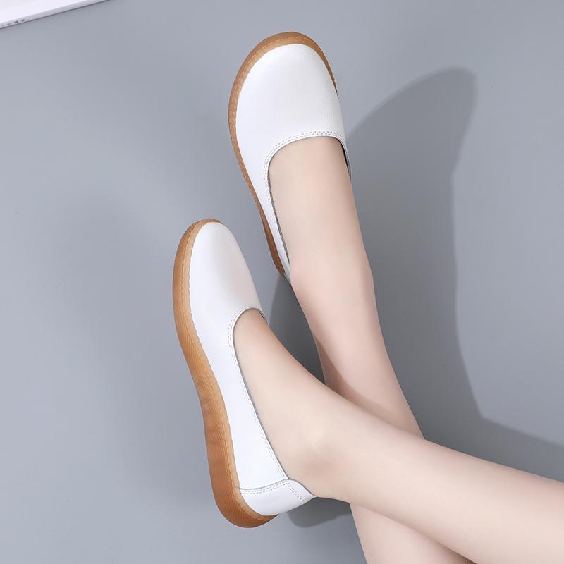 Women Moccasins Penny Loafers Casual White Nurse Footwear Peas Soft Flats Black Driving Walking Shoes for Women