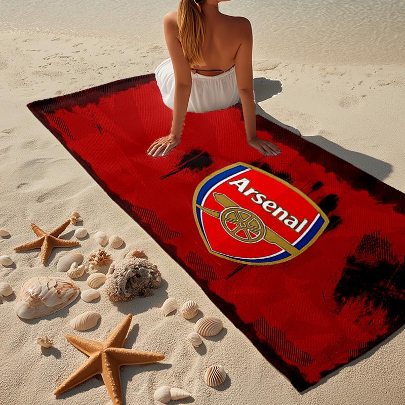 1PC Arsenal Football Club Crest Beach Towel - Soft, Absorbent Microfiber, Lightweight, Ideal for The Beach, Parties, Travel, Camping fan gifts