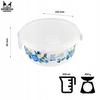 Set of 3 round glass containers (capacity 400, 650, 950 ml) with blue flower pattern