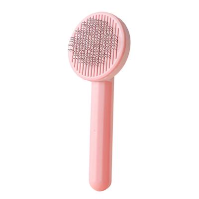 Расческа для шерсти домашних животных, самоочищающаяся, массажная, для удаления шерсти, щетка для ухода за кошками, товары для кошек и котят