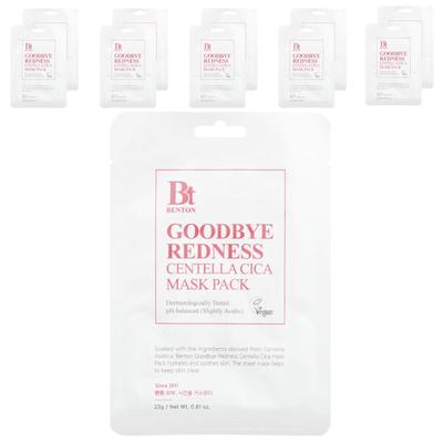 Упаковка косметической маски Goodbye Redness Centella Cica, 10 листов, 23 г (0,81 унции) каждый