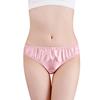 Women's Mulberry Silk Underwear Small Bow Solid Color Silk Triangle Underwear Soft And High-Quality Women'S Underwear Minimalist Style