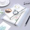 1pc Transparent PP A7 Binder Cover, 6-Ring Refillable Planner Protector, Lightweight Durable for Loose Leaf Notebook