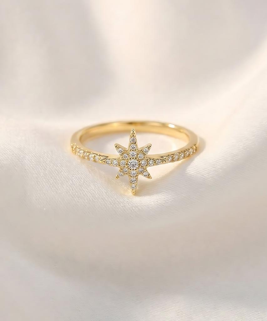 Кольцо Helene Jewelry из стерлингового серебра 925 пробы с паве «Душа Звезды» (Тип А)