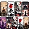 Чехол для iPhone 17 16 15 Xiaomi Poco Redmi Note 14 13 12 11 Pro Max Samsung Galaxy S25 S24 S23 Huawei Япония Самурай Скелет Ниндзя Бусидо Чехол для телефона