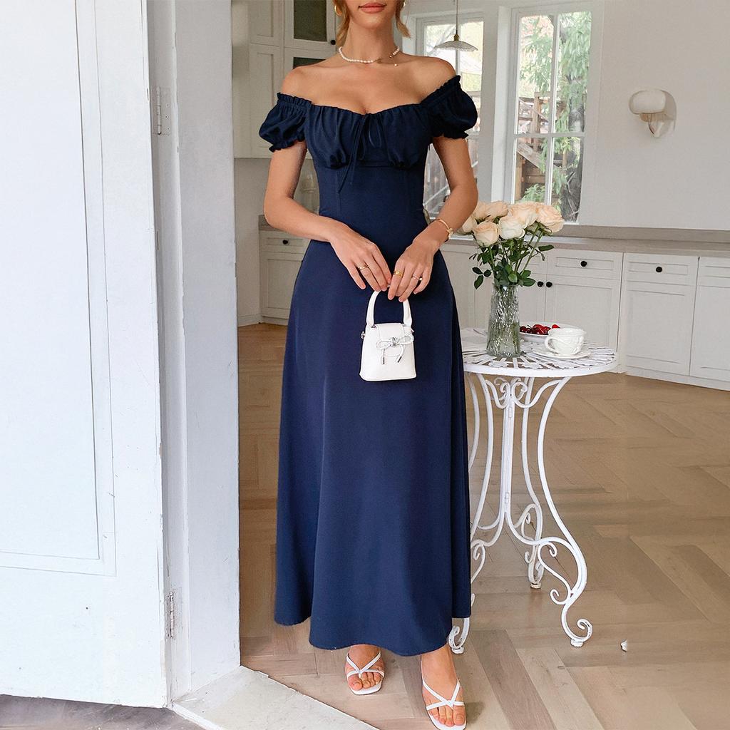 Элегантное длинное платье на одно плечо для женщин, весенние и летние вечерние платья