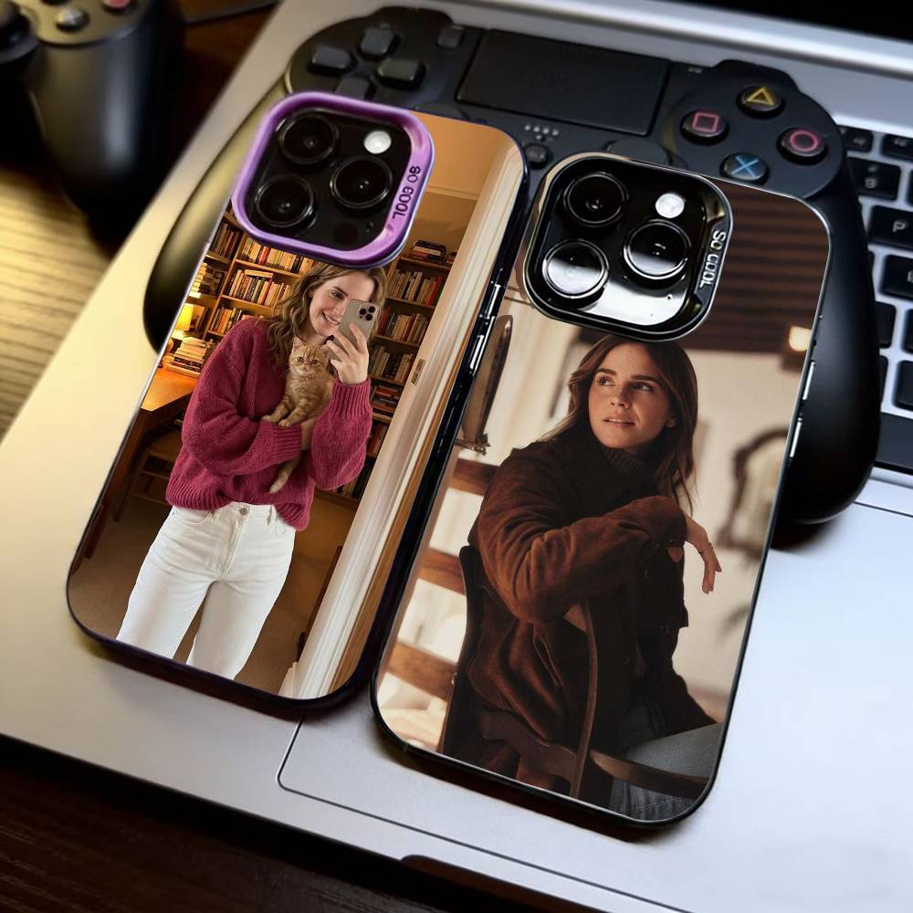 Чехол для телефона с изображением актрисы Эммы Уотсон Для iPhone 17,16,15,14,13,12,11 Plus,Pro Max,XS,Разноцветный Серебристый Чехол для телефона Funda Cover