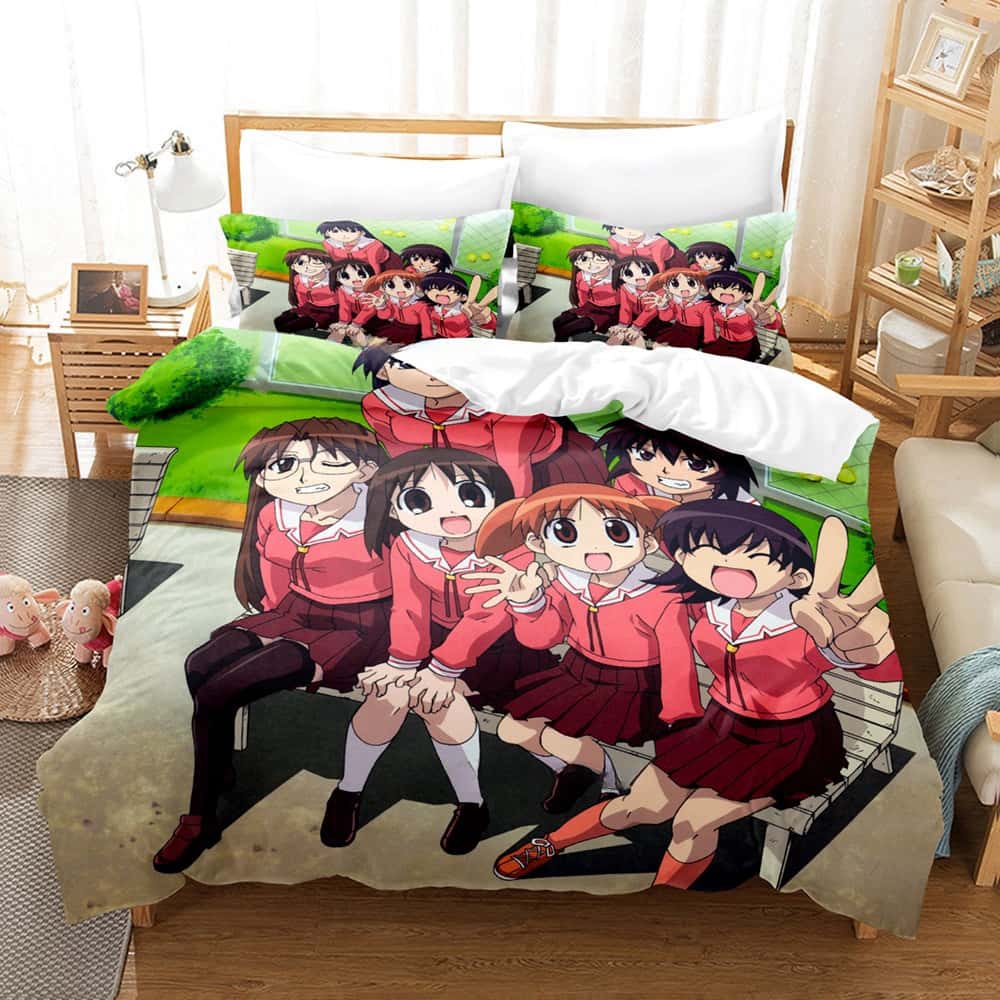 Мода Аниме Каваи Девушка Azumanga Daioh Комплект Постельного Белья Односпальный Полуторный Двуспальный Кинг-сайз Комплект для Кровати Взрослый Детский Спальня Комплекты Пододеяльников
