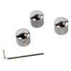 3PCS Guitar Dual Stacked Knobs Tone Control Metal Knob Replacement for Electric Guitar Bass GD105 Chrome