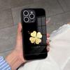 Прозрачный чехол-бампер с рисунком четырехлистника и яблока для iPhone 17 Pro Max, iPhone 16, премиальный защитный чехол