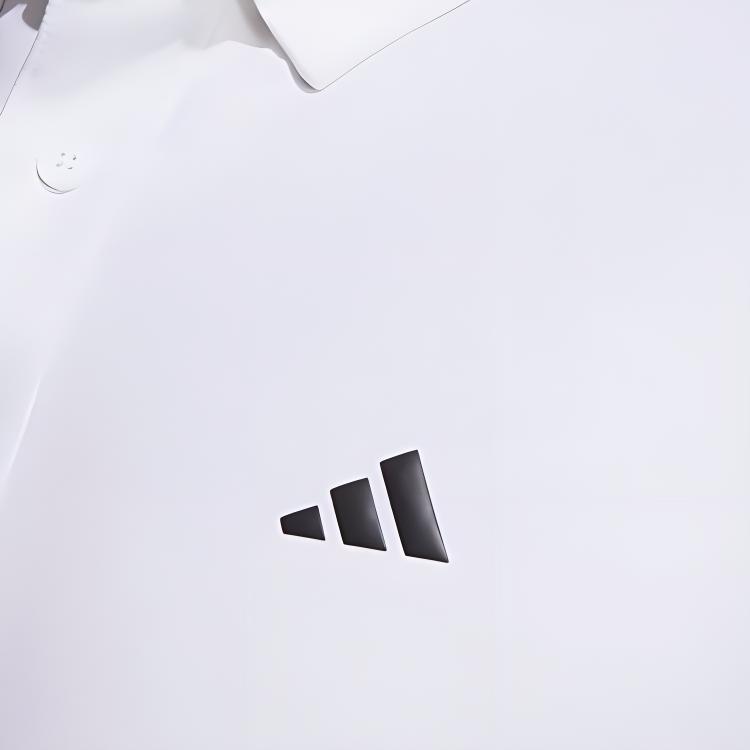 Adidas Golf Series Logo Pattern Outdoor Casual Sports Long Sleeve Polo Shirt Men Polo Shirts White IM7292