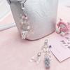 Cute Flocked Kitten Five-pointed Star Cat Paw Love Keychain Mobile Phone Chain Anti-Lost Lanyard Pendant Earphone Camera Chain