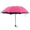 Portable Three-fold Umbrella Meet Water Flowering Sunny and Rain Dual-use Umbrella Anti-ultraviolet Sun Umbrella Strong Umbrella