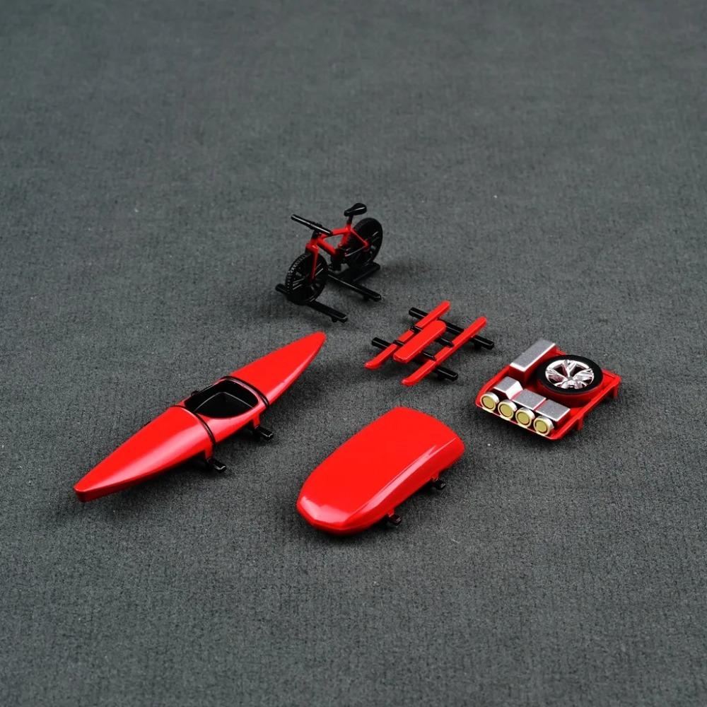 CM 1/64 Модель автомобиля из АБС-пластика, аксессуары для крыши, игрушки, серия для путешествий и бездорожья, масштаб 1/64, набор моделей велосипеда, каяка (Без Машин)