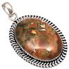 Pendant Rainforest Jasper Gemstone Gift For Her Silver Jewelry 2.25"