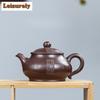 200ml Authentic Yixing Purple Clay Teapots Handmade Pan Pot Raw Ore Purple Mud Kettle With Filter Chinese Zisha Tea Set For Tea