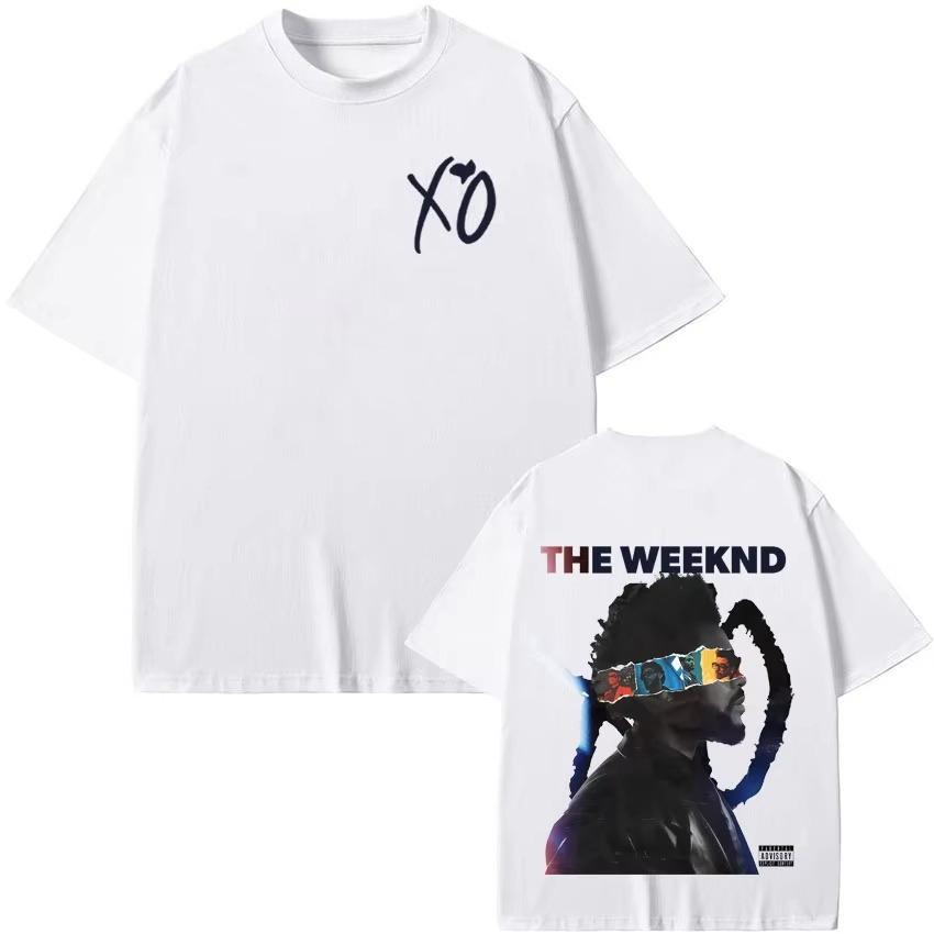 РЕПЕР The Weeknd XO Тур 2026 лето Мужская Женская Музыка Высокое Качество Харадзюку Футболка с коротким рукавом Хип-Хоп Готическая Одежда Футболки