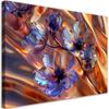 Canvas Print, Glass Flowers On Gold Background