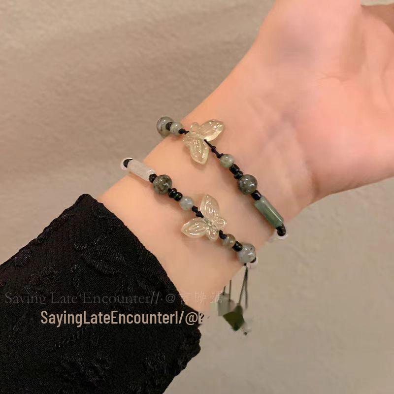 Браслет Lantingxu Butterfly Bamboo Zen: Изысканный, Легкая Роскошь, Новый Китайский Стиль