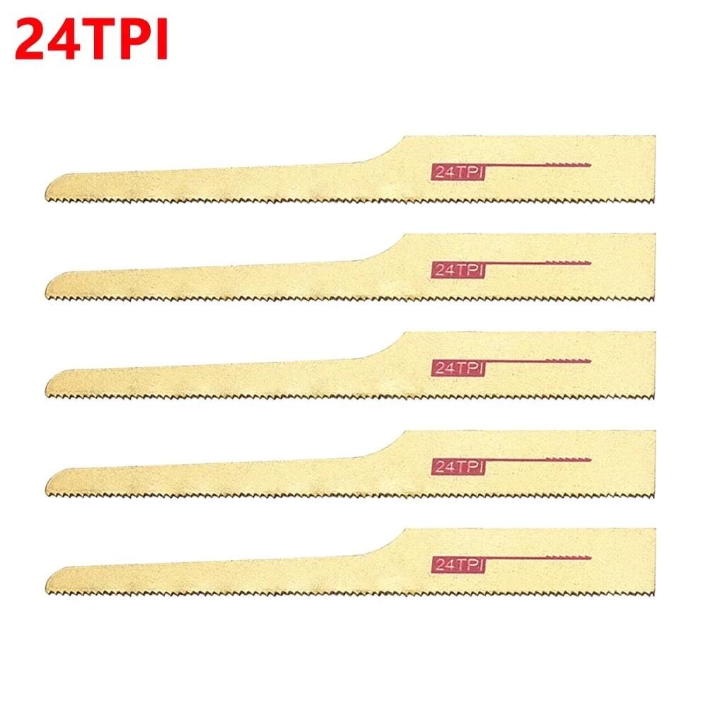5 шт. Пневматические маленькие пильные полотна 14TPI 18TPI 24TPI 32TPI Для резки деревянных деталей Стекловолокна Пластикового листа Металлов Пневмоинструмент