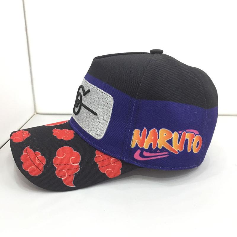 Naruto Mascot Anime Toys Naruto Uchiha Family Red Cloud Cartoon Emblem Hat Embroidered Cotton Baseball Cap Fashion Hat Gifts
