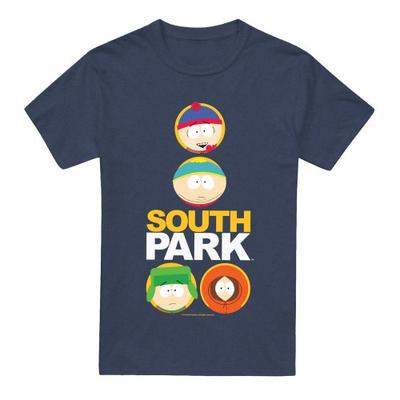 South Park Однотонная футболка с кругами для взрослых, унисекс
