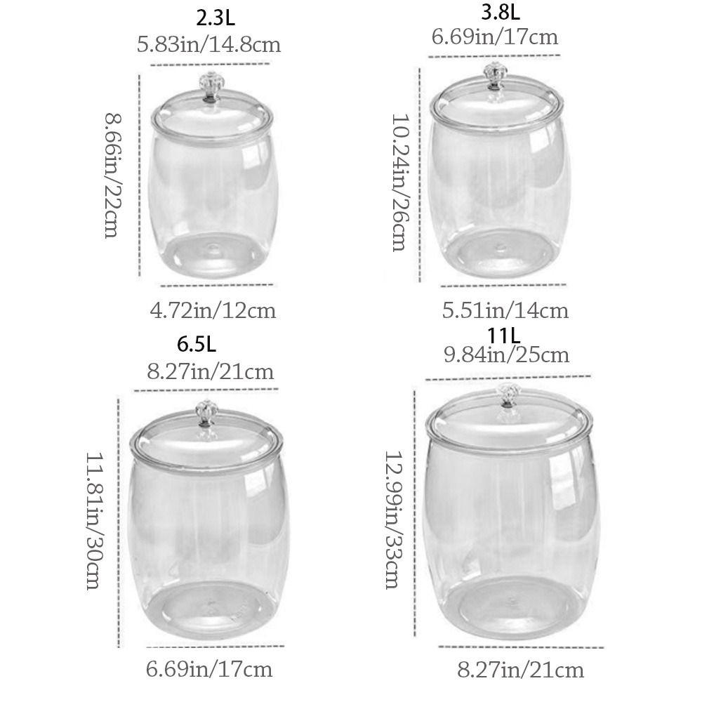 Moisture-Proof Canister Jar Wide Mouth Rice Storage Bucket Durable Sealed Can Kitchen