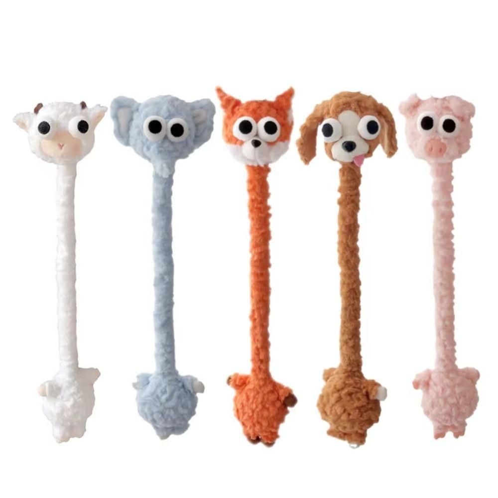 Funny Design Long Neck Monkey Plush Keychain White Color Elephant Plush Pendant Gift for Girls