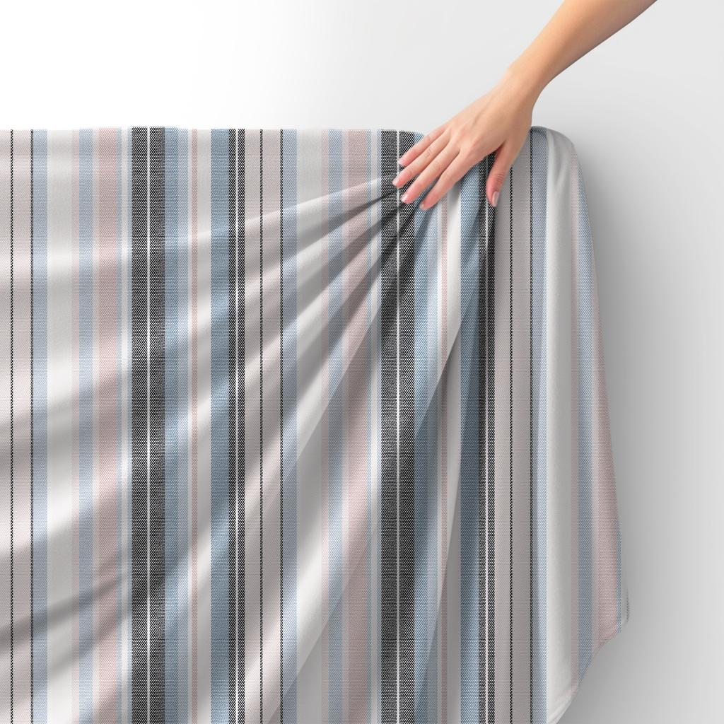 Royal Samt Stoff Polyester Zum Nähen - Motiv Streifen