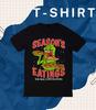 Seasons Eatings Мужская футболка Слаймер Пицца Мультяшный Призрак Рождество EB.