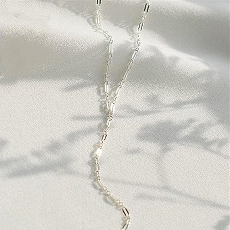 Модная геометрическая Y-образная цепочка для свитера для женщин, цепочка с двойной губой от холодного ветра, ожерелье с бахромой