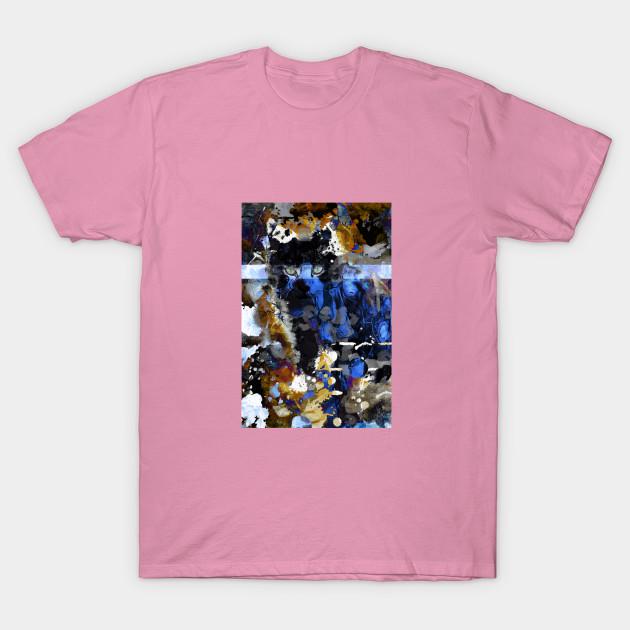 Футболка женская абстрактная кошка Harajuku принт Kawaii футболка летняя женская футболка с коротким рукавом топ футболка