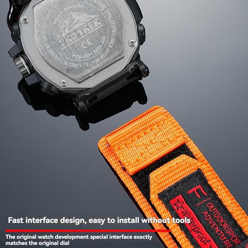 23 мм 24 мм Нейлоновый ремешок для часов Casio PROTREK PRG-650 PRG-600 PRW-6600 PRW-61Y/50Y/51/70Y | Дышащий холщовый аксессуар для часов