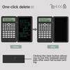 Scientific Calculator with Writing Tablet, Protable Foldable Calculator Notepad 2 in 1 LCD Science Calculator Notepad Professional Financial