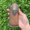 Увеличенный чехол для складного ножа, двухслойный чехол из коровьей кожи, ножны для ножа, защитный чехол для фруктового ножа, кожаный чехол для ножа для резьбы по дереву