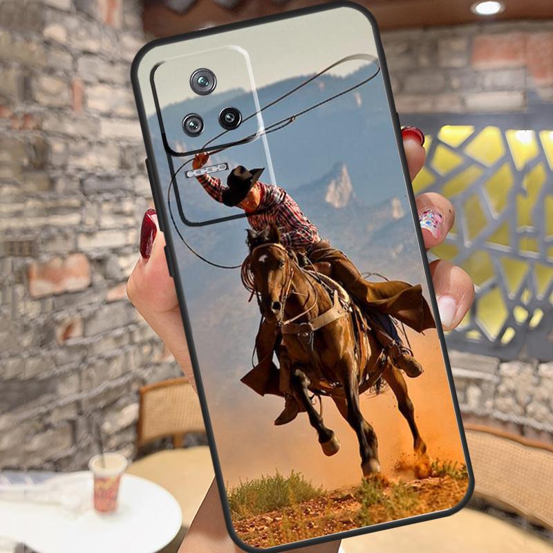 Rodeo Cowboy Lasso Horses Case For Xiaomi 14 Ultra 15 13 11T 12T 13T 14T Pro POCO X3 X5 X6 X7 Pro M6 F5 F6 Pro Cover